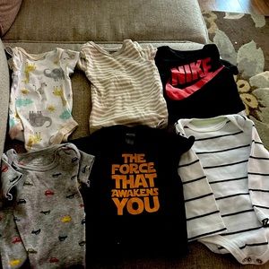 Carters, cloud island Nike, Gerber and garanimals newborn onesies
